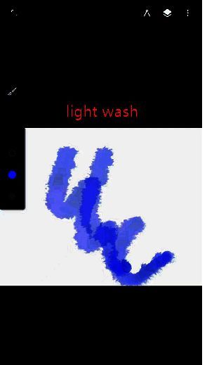 painter软件中light wash水彩笔刷效果示例图