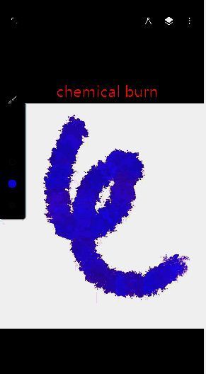 painter软件中chemical burn水彩笔刷效果示例图