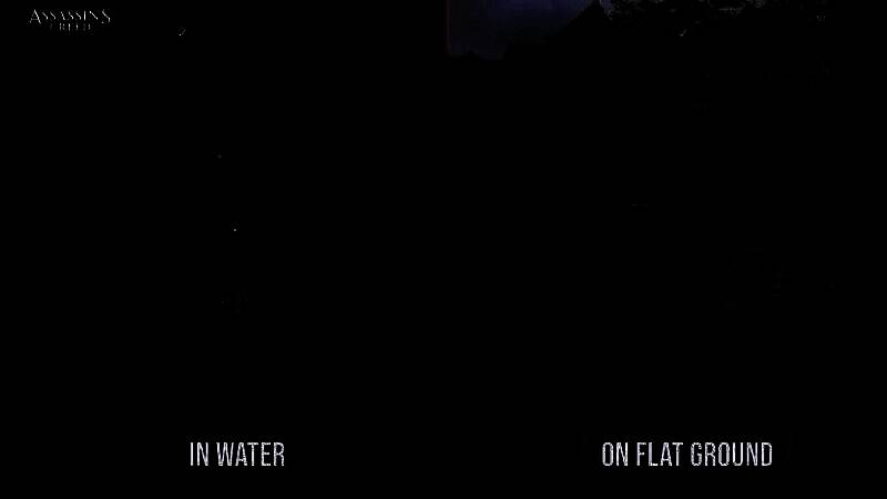 刺客信条:影女主在深积雪和水流中行走艰难对比图2