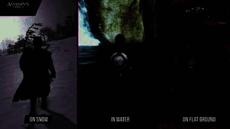 刺客信条:影女主在深积雪和水流中行走艰难对比图3