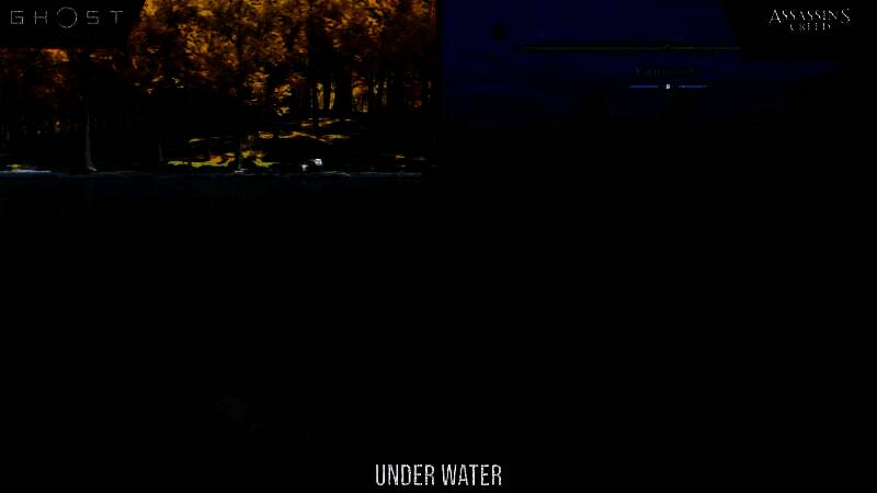 对马岛之鬼与刺客信条:影水下对比图
