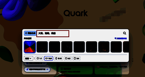 选择图像参数并输入描述界面