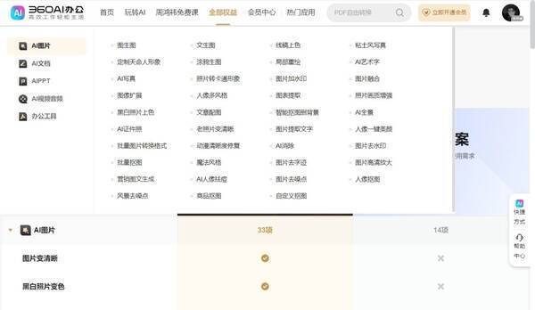 360浏览器AI大会员相关展示图片