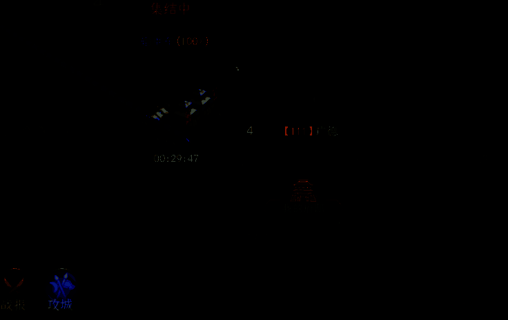 辎重车在城门处停留画面