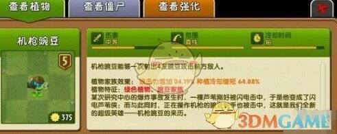 植物大战僵尸2机枪豌豆五阶效果图