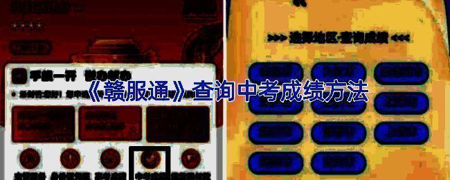 赣服通中考成绩查询相关界面示例图1