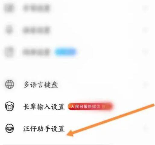 进入汪仔助手设置界面图