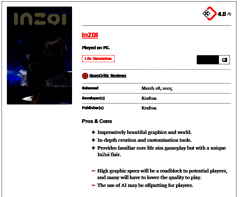 《inZOI(云族裔)》相关图片3