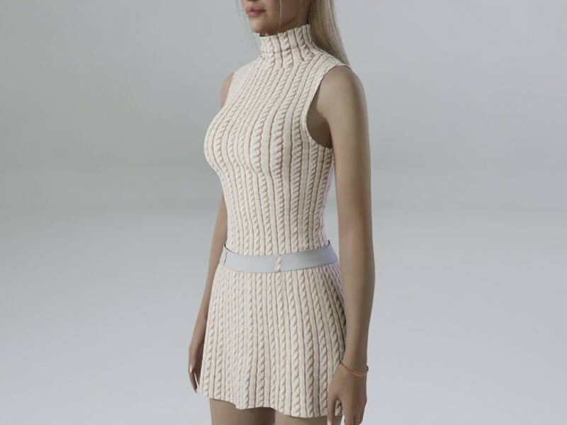 《inZOI》无袖针织连衣裙使用教程图1