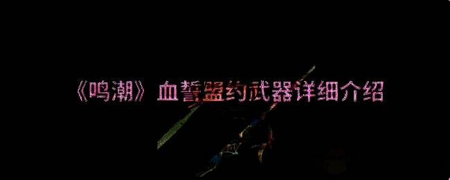 鸣潮血誓盟约武器展示图