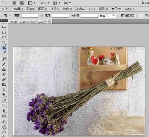 导入图片后的Photoshop界面