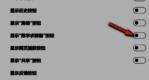 显示数学求解器按钮设置完成界面图