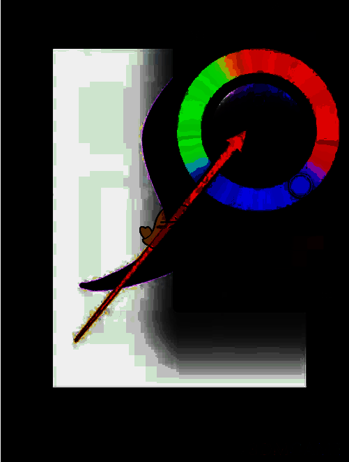 在色盘上选择颜色