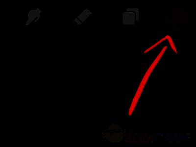 画图界面右上角颜色栏显示所选颜色的界面图