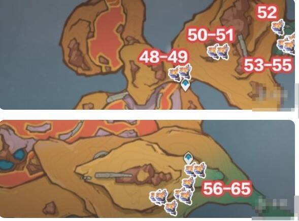 分流识海东侧云岩裂叶收集图