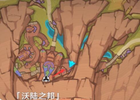 加莫莉所在位置的沃陆之邦图