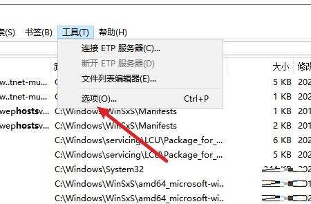 选择选项的界面图