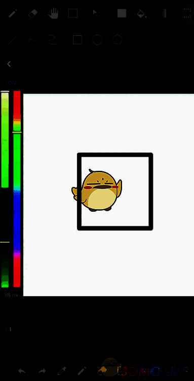 medibang paint画布中绘制的正方形