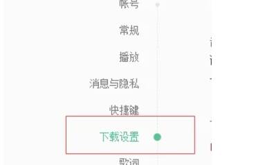 网易云音乐设置界面下载设置选项图