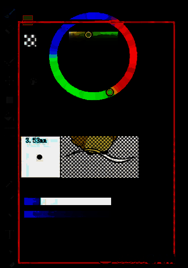 medibang paint pro调整中空笔刷参数操作界面