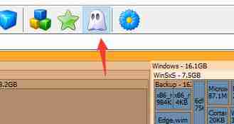点击幽灵图标后SpaceSniffer界面图
