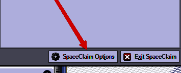 选择spaceclaim options进入设置