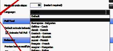 看到Language选项