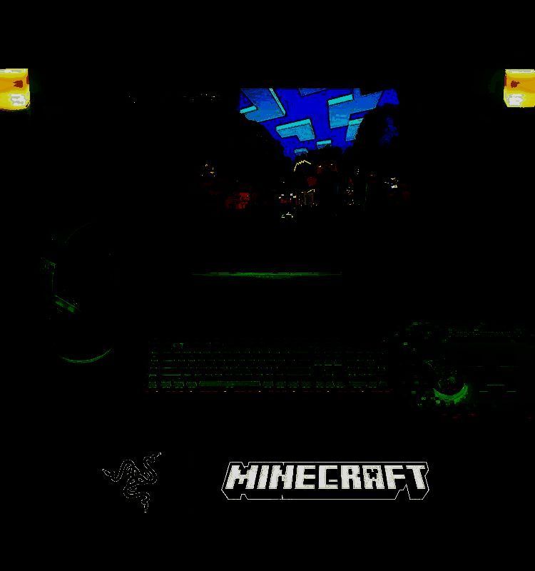 雷蛇与《我的世界》联名外设展示图