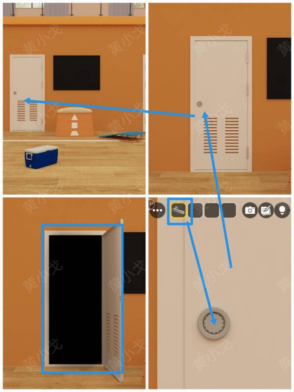 安装门把手打开门进入器材室