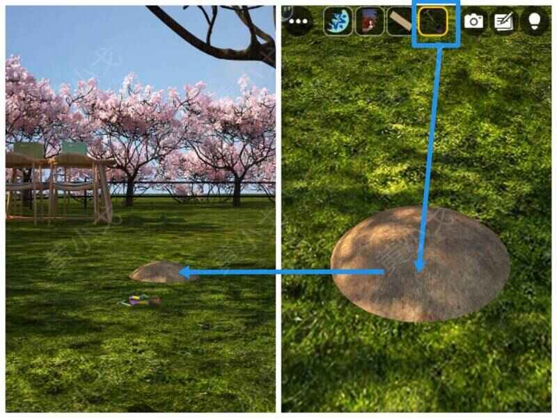 春场景土坑挖开画面