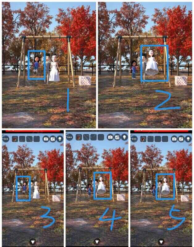 观察荡秋千顺序画面