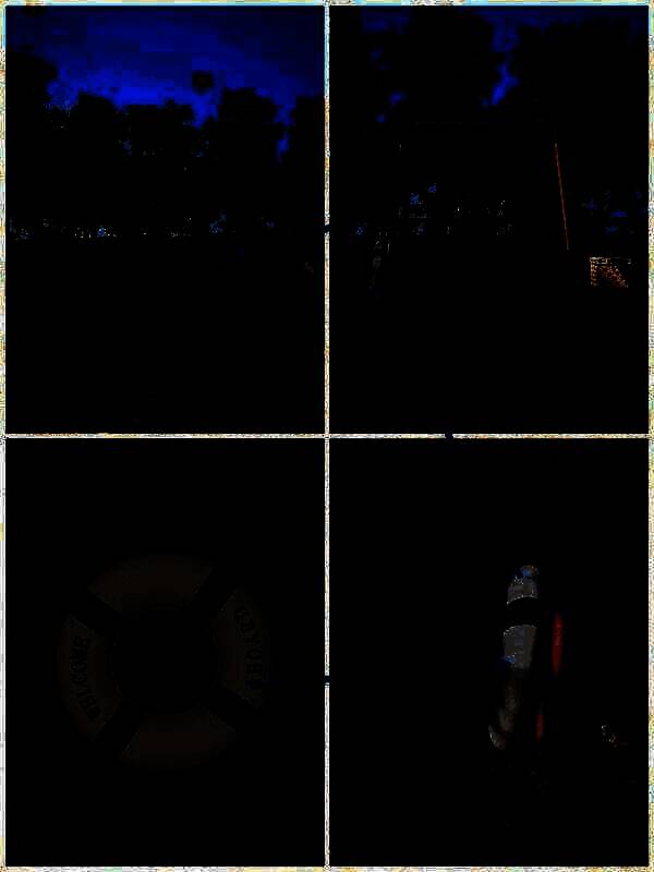 秋千架旁泳圈图