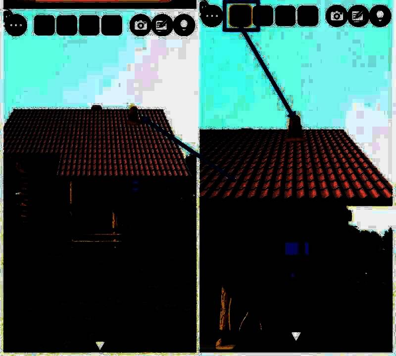 用弹弓赶走屋顶鸟图