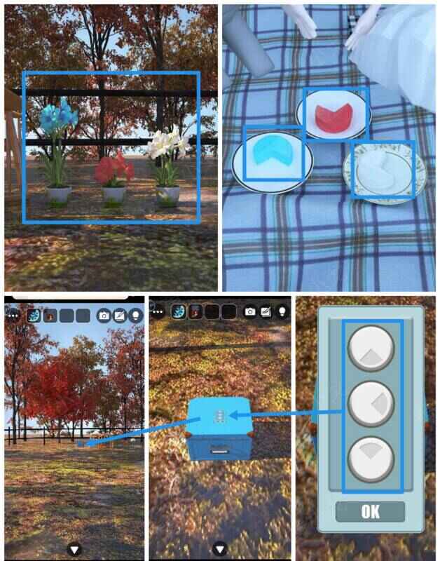 桌子旁蓝色箱子密码锁调整图
