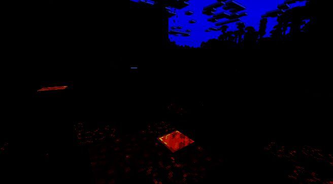 《我的世界》中诡异阴影团块的画面