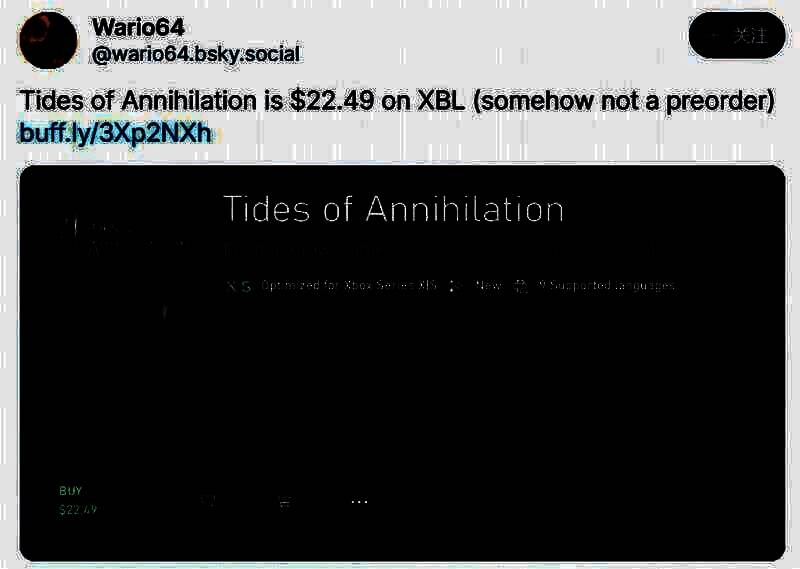 《湮灭之潮》在Xbox商店的上架页面