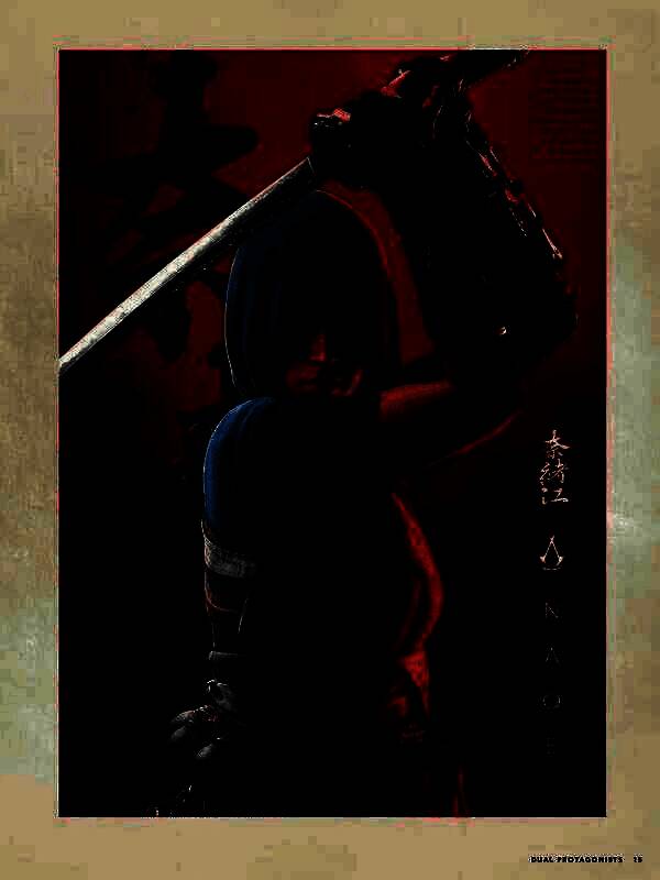 《刺客信条：影》艺术设定图中的角色画面