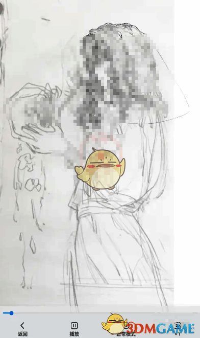 画世界绘画过程回放界面操作示意图