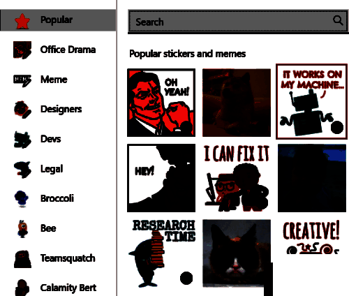 点击机器人贴纸进入编辑窗口前的界面