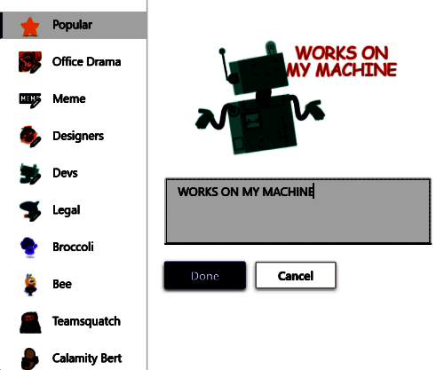 进入贴纸编辑窗口的界面