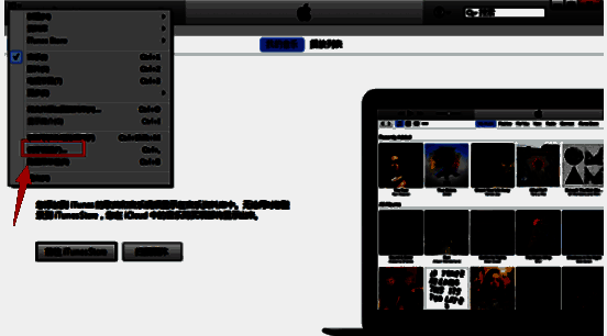 itunes 偏好设置选项图