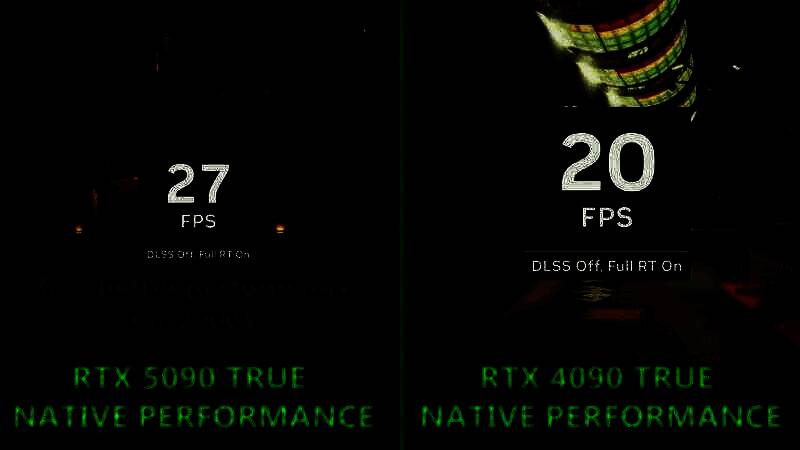 RTX 5090与RTX 4090运行《赛博朋克2077》性能对比图片