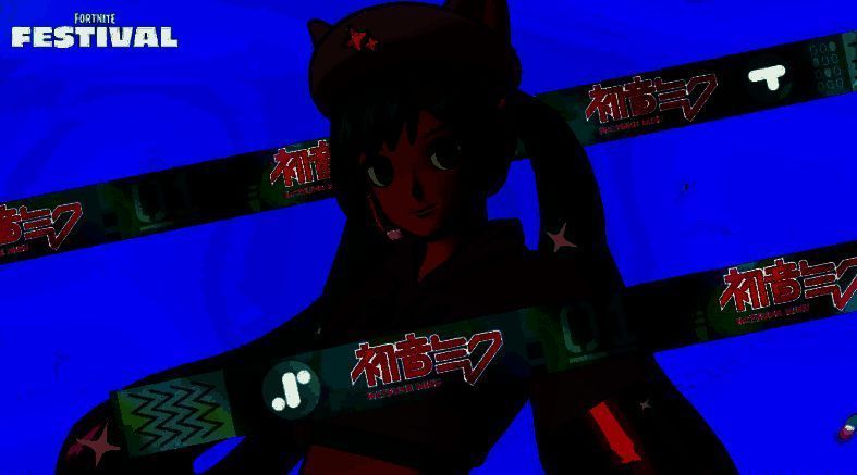 《堡垒之夜》与初音未来联动相关场景