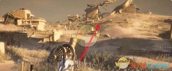 北方箭头指示画面