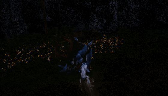 《剑灵2》鹿角大王裂地合击掌技能动图