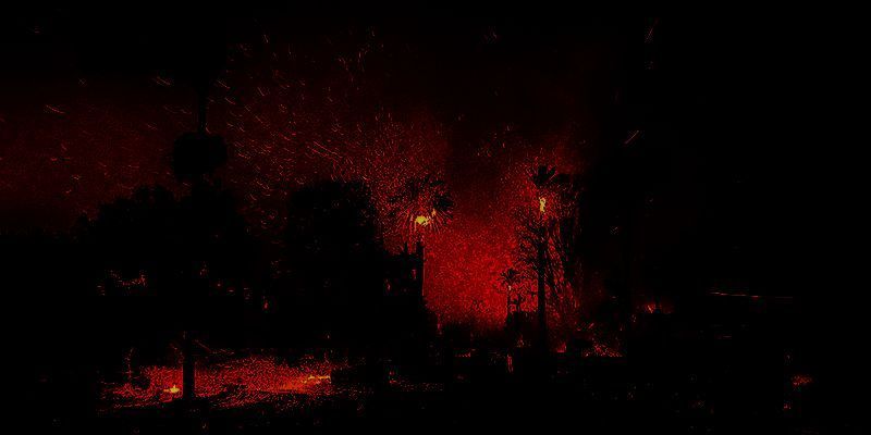 加州山火现场相关图片