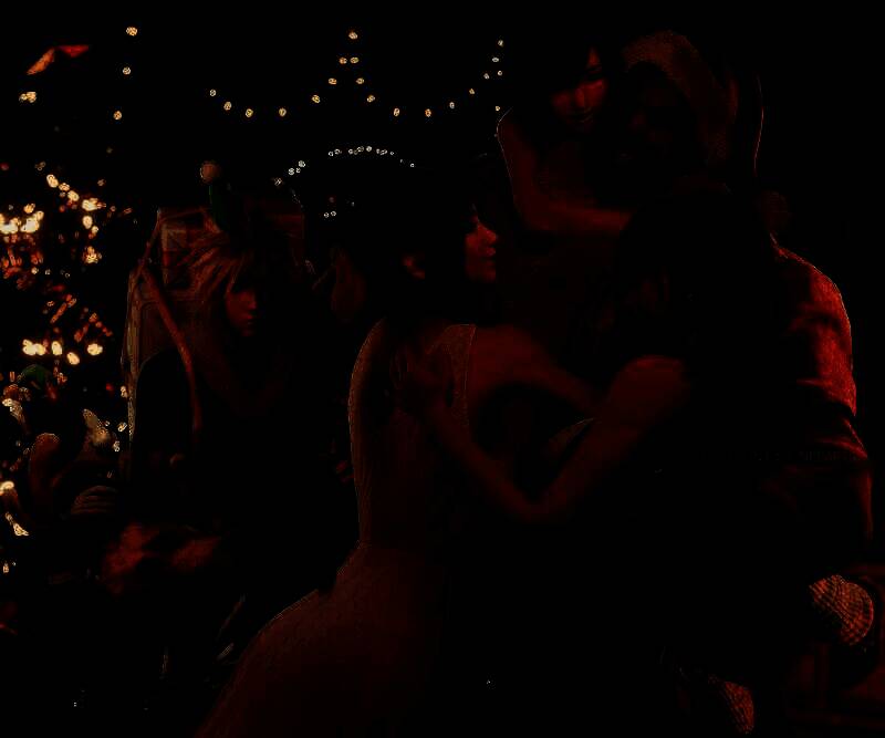 《最终幻想7》蒂法和爱丽丝3D圣诞图