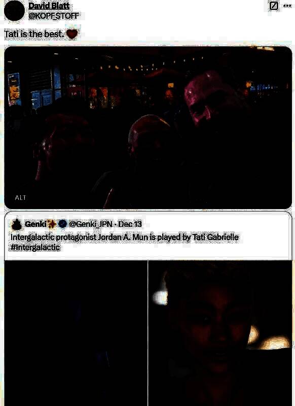 David Blatt与《星际：异端先知》女主演员Tati合照