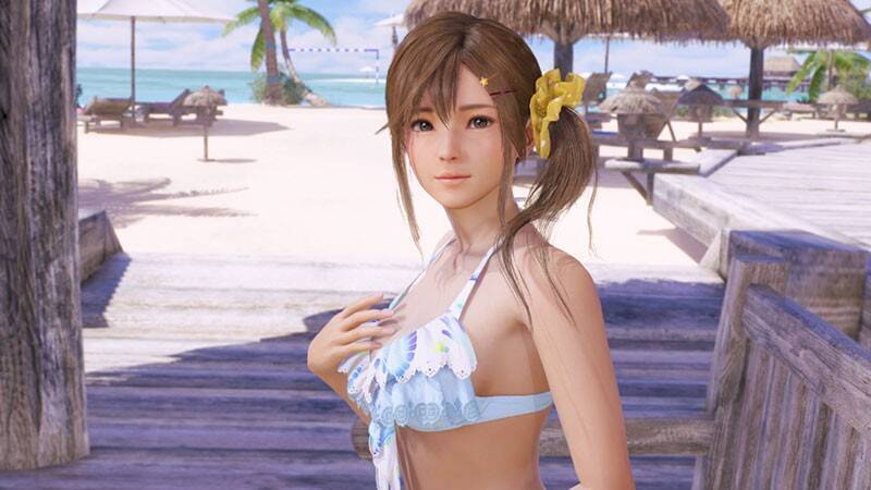 《死或生：女神璀璨假期》在办公室更换服装场景