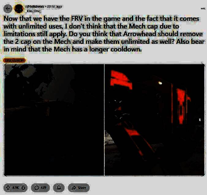 《绝地潜兵2》中的机甲载具画面